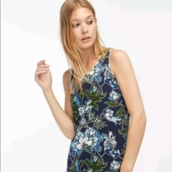 Massimo Dutti Blue Floral Sleeveless Midi Dress Summer Dressy Luxury Size 6 - Picture 12 of 12